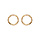 Boucles d'oreille en plaqu or cercle martel 9mm et fermoir poussette