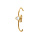 Boucles d'oreille unitaire tige en plaqu or avec un oxyde blanc serti clos aspect piercing 2 & 3eme trou