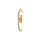 Boucles d'oreille unitaire tige en plaqu or unitaire avec oxydes blancs sertis aspect piercing 2 & 3eme trou