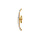 Boucles d'oreille unitaire tige en plaqu or oxydes blancs sertis aspect piercing 2 & 3eme trou