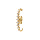 Boucles d'oreille unitaire tige en plaqu or  d'oxydes blancs sertis aspect piercing 2 & 3eme trou