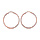 Croles en plaqu or rose fil lisse - largeur 1,5mm et diamtre anneaux 35mm