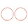 Croles en plaqu or rose fil lisse - largeur 2mm et diamtre anneaux 65mm