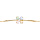 Bracelet en plaqu or chane avec fleur de verre opaque pastel 16+2cm