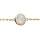 Bracelet en plaqu or chane avec Nacre vritable cercle 16+3cm