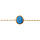 Bracelet en plaqu or chane avec turquoise de synthse 16+3cm