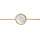 Bracelet en plaqu or chane avec rond de Nacre blanche vritable 10mm 16+2cm
