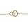 Bracelet en plaqu or chane avec double anneaux entremels lisse et torsade 16+3cm