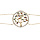 Bracelet en plaqu or double chane avec arbre de vie oxydes multi couleurs sertis 16+3cm