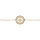 Bracelet en plaqu or chane avec toile du nord et oxydes blancs sertis 16+2cm