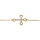 Bracelet en plaqu or chane avec croix et oxydes blancs sertis 16+2cm