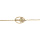 Bracelet en plaqu or chane avec avec pastille ovale motif croix 16+2cm