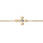 Bracelet en plaqu or chane avec croix 1 oxyde blanc serti 16+2cm