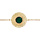 Bracelet en plaqu or chane ethnique rond avec pierre verte 16+2cm