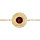 Bracelet en plaqu or chane ethnique rond avec pierre rouge 16+2cm