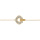 Bracelet en plaqu or rond oxydes blancs sertis 18cm rglable 16