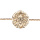 Bracelet en plaqu or chane avec pastille motif Lion finition antique 16+2cm