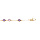 Bracelet en plaqu or tutti frutti chane avec oxydes ronds violets 16+3cm