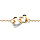 Bracelet en plaqu or chane avec 2 petits coeurs dcoups et ouvrags au milieu - longueur 16cm + 3cm de rallonge