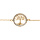 Bracelet en plaqu or arbre de vie contour oxydes blancs sertis 16+4cm