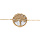Bracelet en plaqu or arbre de vie avec nacre blanche 16+2cm