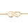 Bracelet en plaqu or chane avec symbole infini  graver au milieu - longueur 16cm + 3cm de rallonge