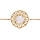 Bracelet en plaqu or ethnique chane avec mdaillon pierre Quartz rose vritable 16+2cm