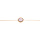 Bracelet en plaqu or chane avec pierre Quartz rose vritable contour perl 16+2cm