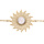 Bracelet en plaqu or ethnique chane avec soleil pierre Quartz rose vritable 16+2cm