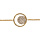 Bracelet en plaqu or chane avec au milieu 1 anneau et 1 rond pav d'oxydes blancs  l'intrieur - longueur 16cm + 2cm de rallonge