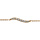 Bracelet en plaqu or chane avec au milieu 1 vague en oxydes blancs - longueur 16cm + 3cm de rallonge