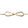 Bracelet en plaqu or chane avec au milieu symbole infini orn d'oxydes blancs sur moiti du symbole - longueur 16cm + 2cm de rallonge