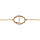 Bracelet en plaqu or chane avec au milieu 1 maille marine lisse - longueur 16cm + 2cm de rallonge