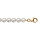 Bracelet en plaqu or et perles Swarovski blanches de 5mm - longueur 18cm + 3cm de rallonge