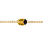 Bracelet pour enfant en plaqu or chane avec coccinelle jaune et point noir 16cm rglable 14 cm