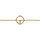 Bracelet en plaqu or chane avec cercle 1 oxyde blanc serti suspendu 16cm + 2cm