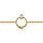 Bracelet en plaqu or chane avec cercle 1 oxyde blanc serti clos sur le haut 16cm + 2cm