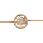 Bracelet en plaqu or chane avec arbre de vie cercl et oxydes blancs sertis - longueur 16+3cm