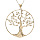 Collier en plaqu or chane avec pendentif arbre de vie 44+5cm