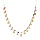 Collier en plaqu or avec pampilles et perles multi couleur 40+5cm