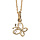 Collier en plaqu or avec pendentif papillon ajour et oxydes blancs 36+2cm