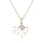 Collier en plaqu or chane avec pendentif soleil pierre Nacre vritable 42+3cm