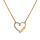 Collier en plaqu or avec pendentif coeur et infini oxydes blancs sertis 38+4cm