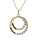 Collier en plaqu or double cercle prnoms  graver avec oxydes blancs sertis 42+3cm