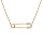 Collier en plaqué or chaîne avec épingle à nourrice et oxydes blancs sertis 39,5+5