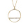 Collier en plaqu or chane avec pendentif cercle avec barrette d'oxydes blancs sertis 40+4cm