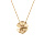 Collier en plaqu or chane avec pendentif boule pique 40+5cm