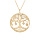 Collier en plaqu or chane avec pendentif arbre de vie et pampilles 3 coeurs dor (couple famille) 44cm rglable 42 et 40