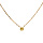 Collier en plaqu or chane avec pendentif pierre vritable Citrine 3mm 38+5cm