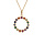 Collier en plaqu or cercle oxydes multi couleurs 42+3cm